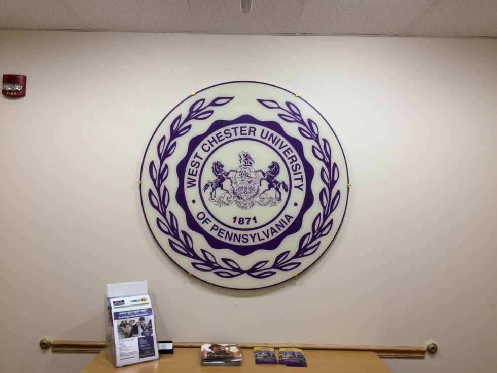 acrylic faced university seal with subsurface graphics at WCU