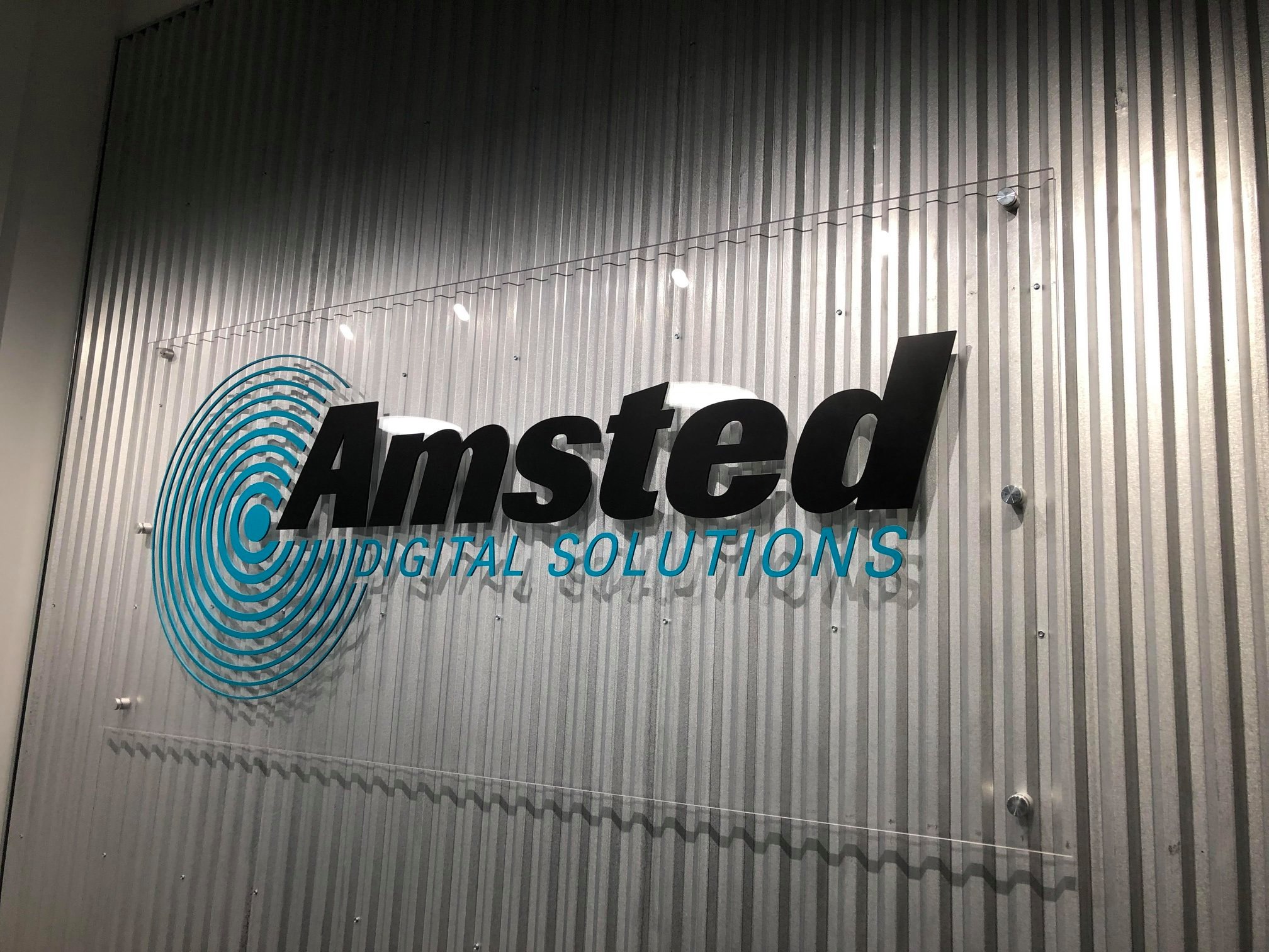 Acrylic Panel wth Vinyl and Dimensional Letters - Amsted